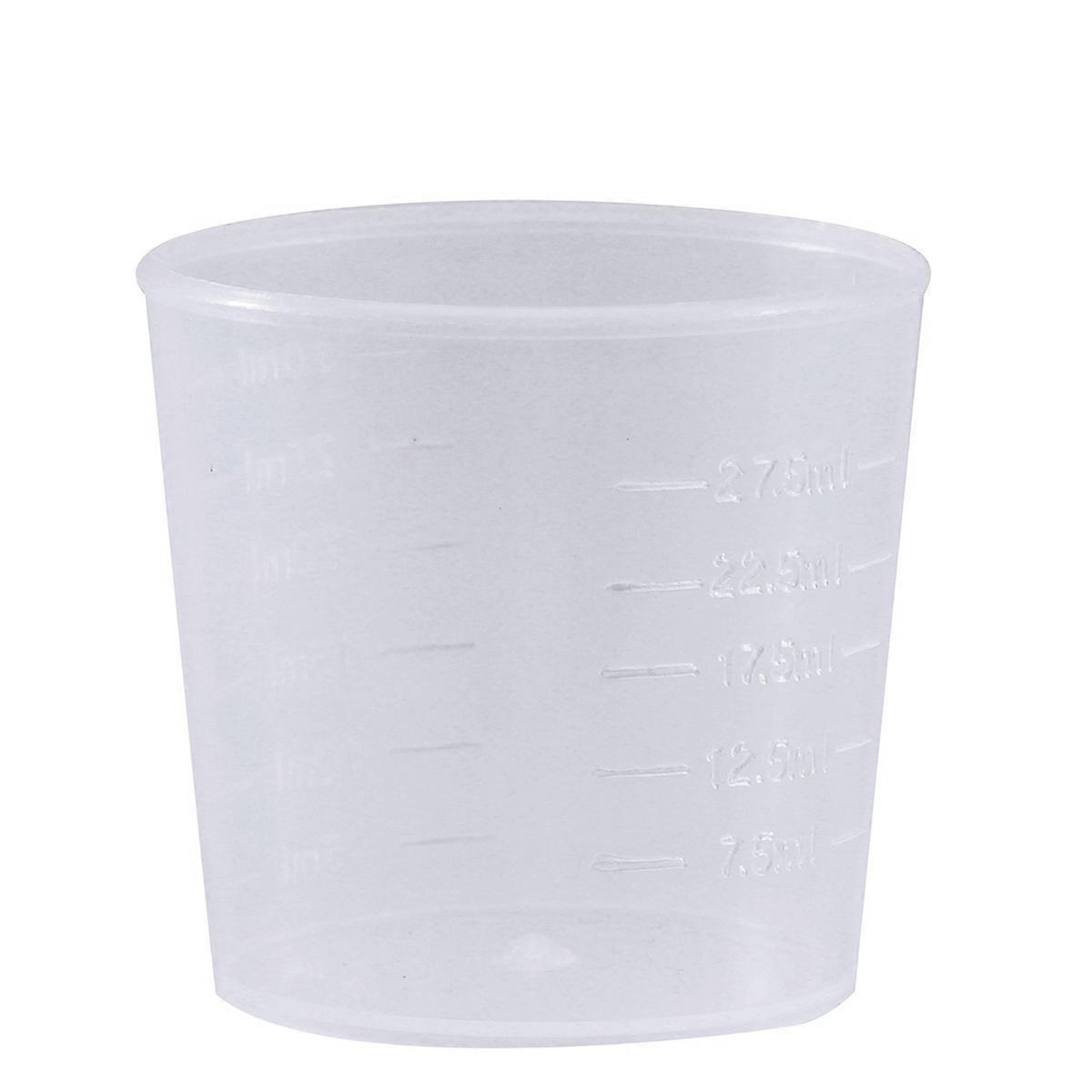 50 Pcs Plastic Container Clear Epoxy Mixing Cups Plastic Graduated Cups Graduated Measuring Cup