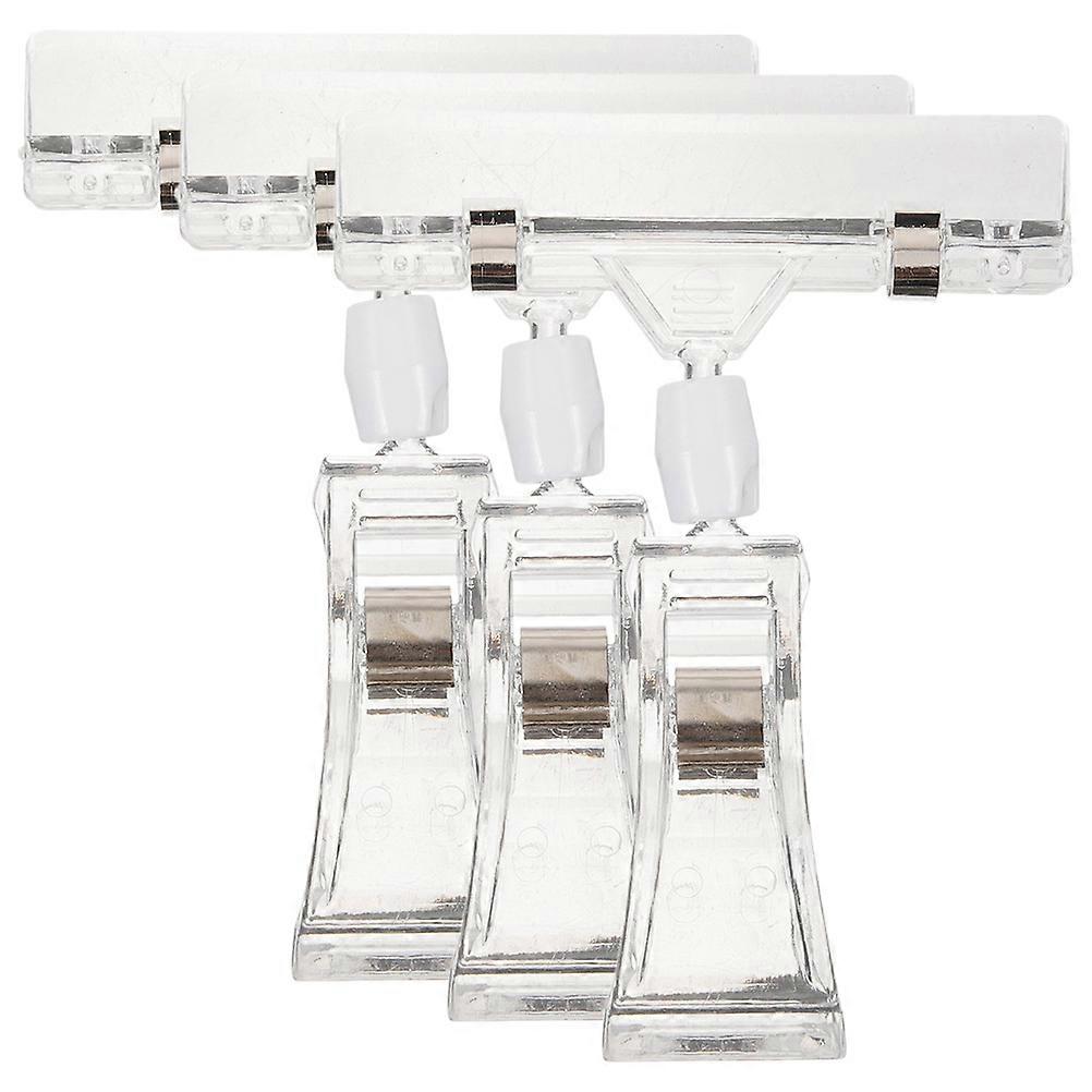 3pcs Double Sided Clip Card Stand Message Clip Tag Double Head Memo Clip