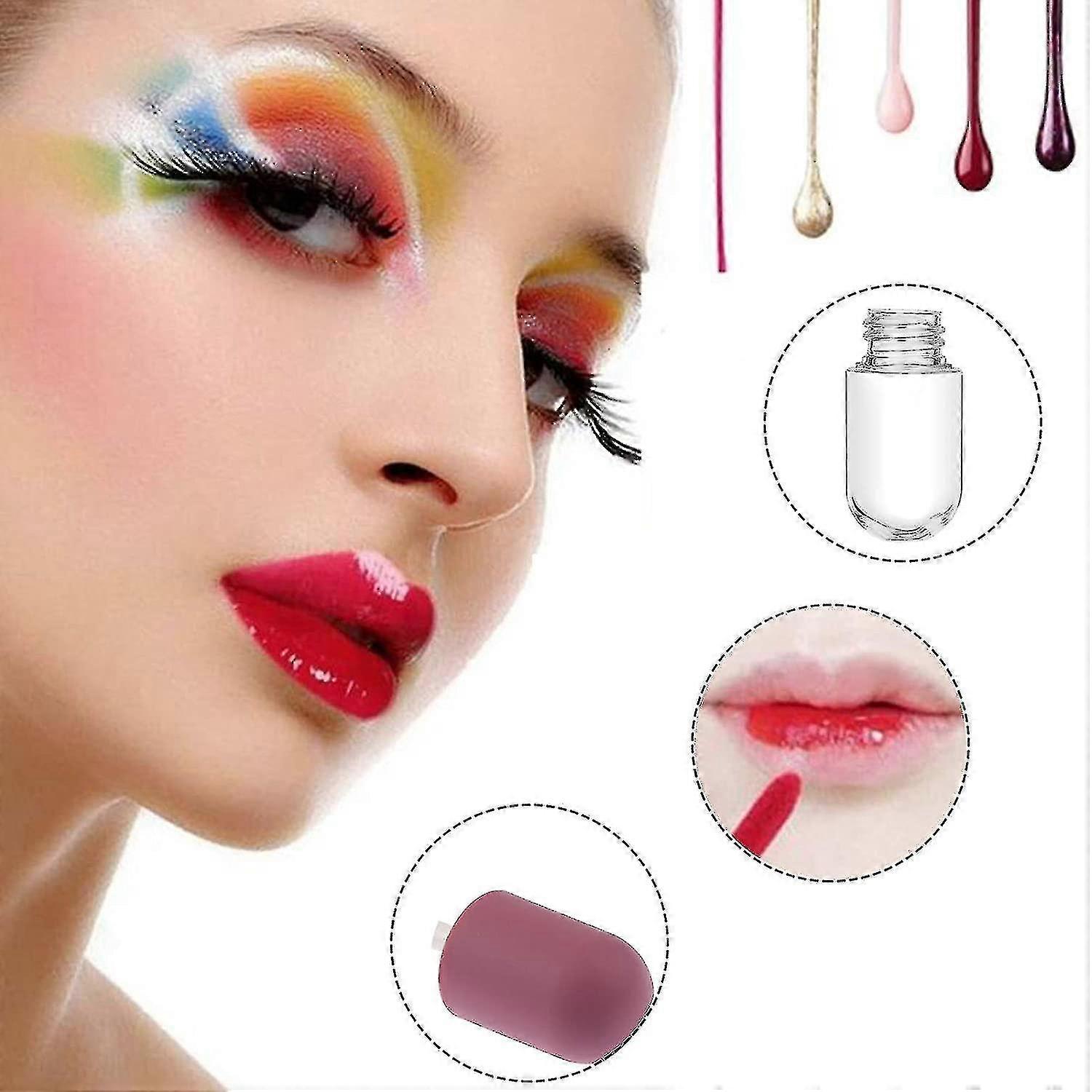 3pcs Lip Gloss Tubes Refillable Lip Balm Bottles Clear Empty Lip