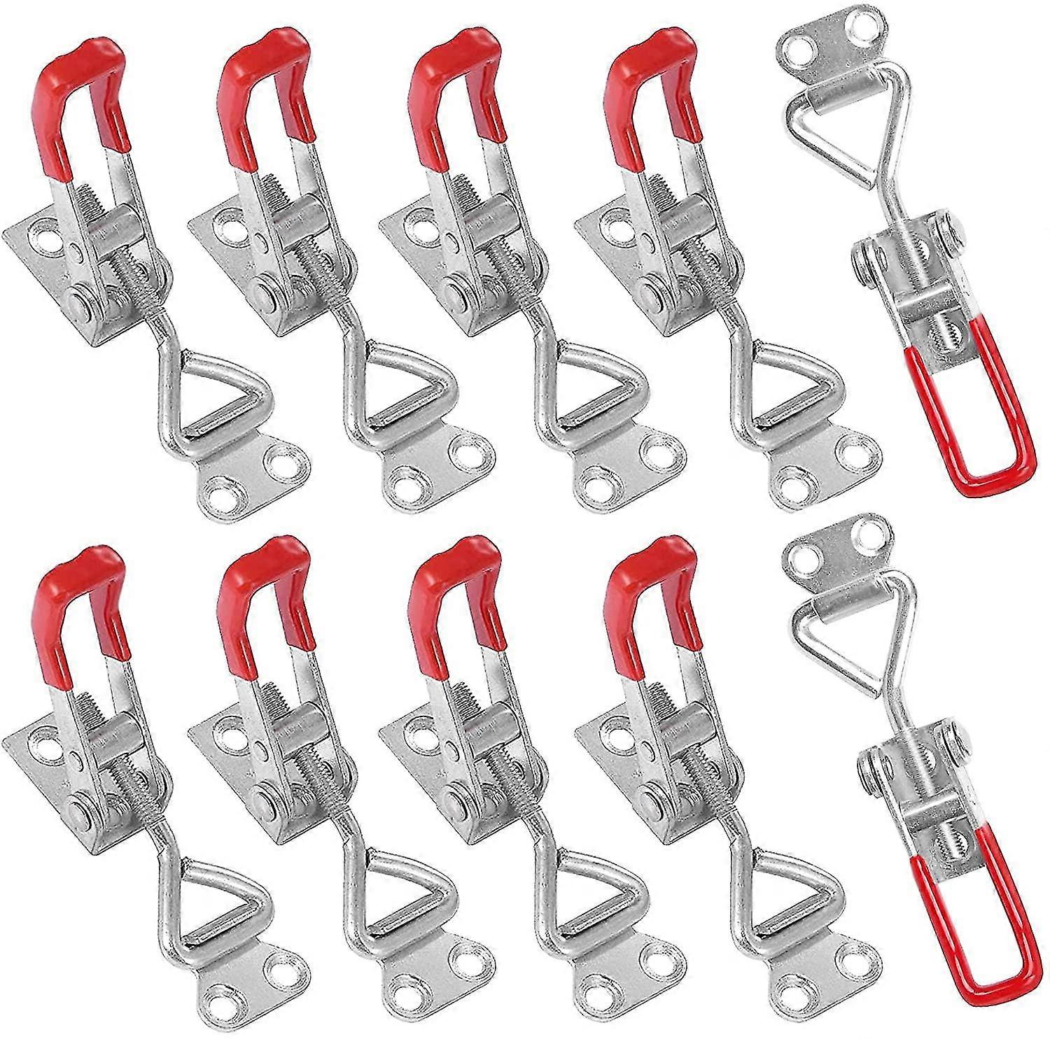 10 Pcs 4001 Metal Toggle Latch, Metal Lever Lever Latch Box Cap Door Lock Adjustable Carpenter Latch, For Door, Cabinet, Suitcase