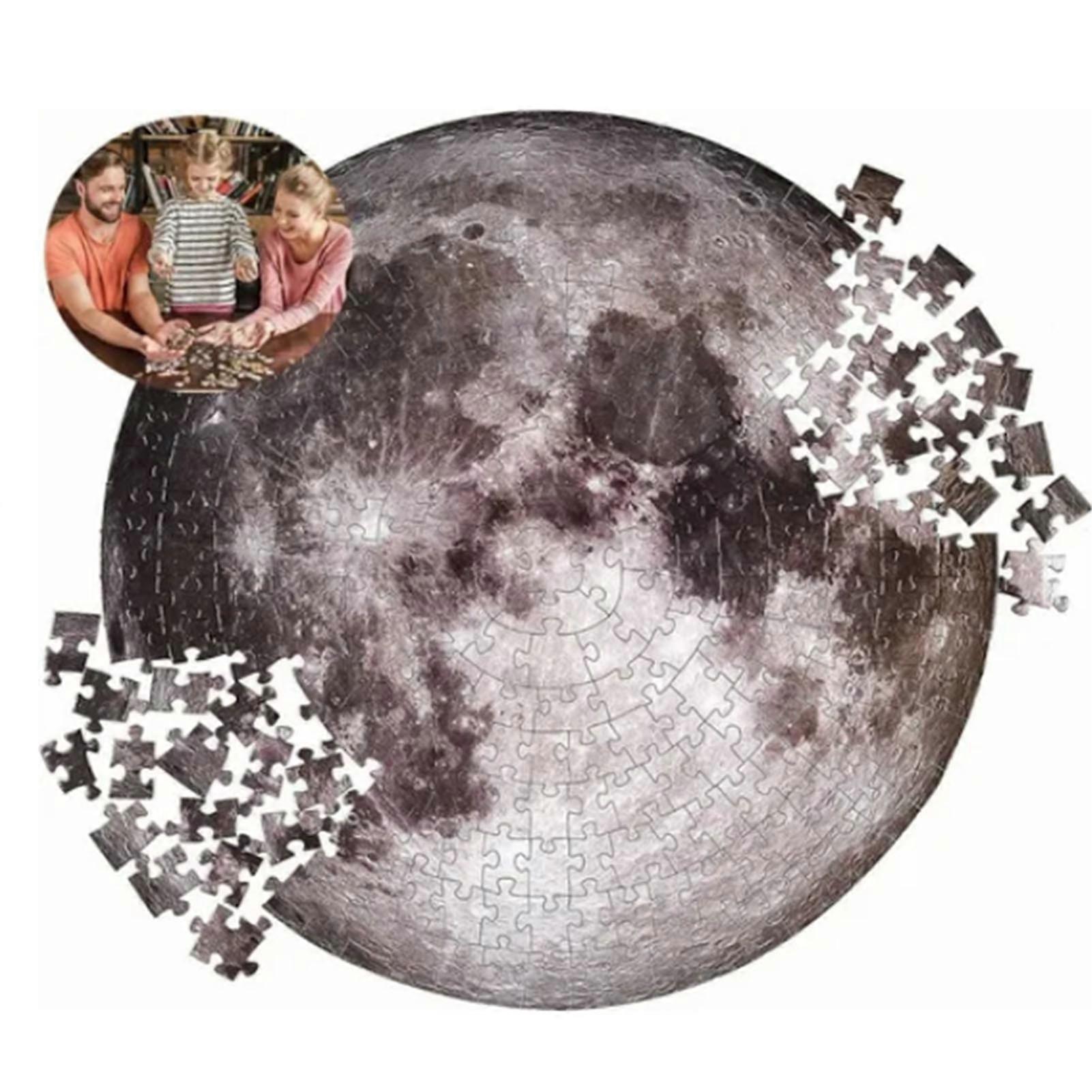 1000pcs Jigsaw Puzzles Round Shape Improve Coordination Moon Pattern Jigsaw for Adults
