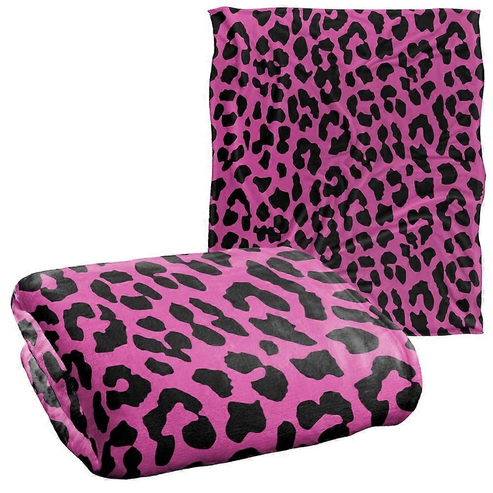 Logovision Leopard Print Rosa e Preto Silky Touch Super Soft Throw BlanketMWWLF140