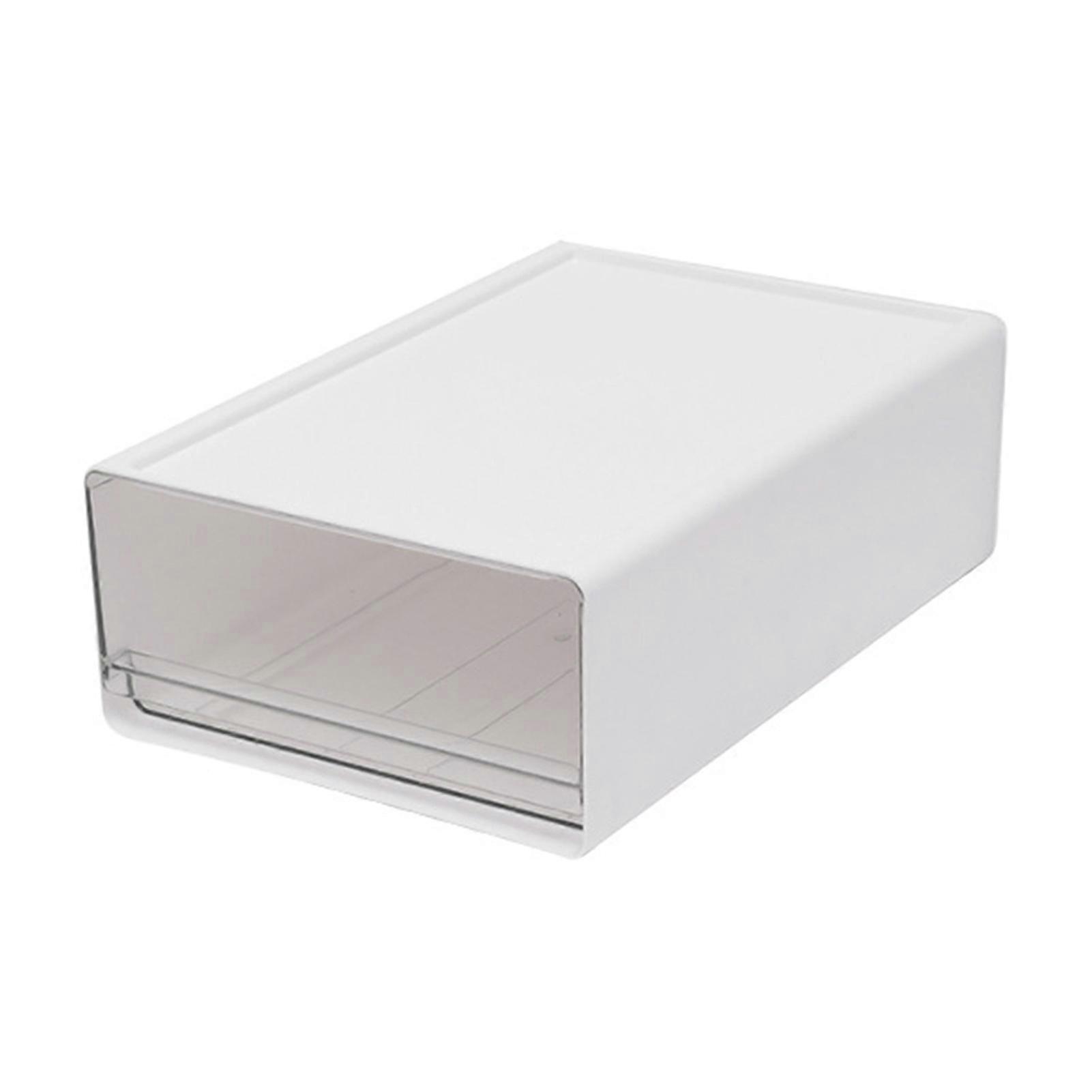 Clear Plastic Desk Organizer Drawer Stackable Desktop Storage Box for Office Supplies Pens Markers Tape Organizer for Offices Bedrooms Kitchens