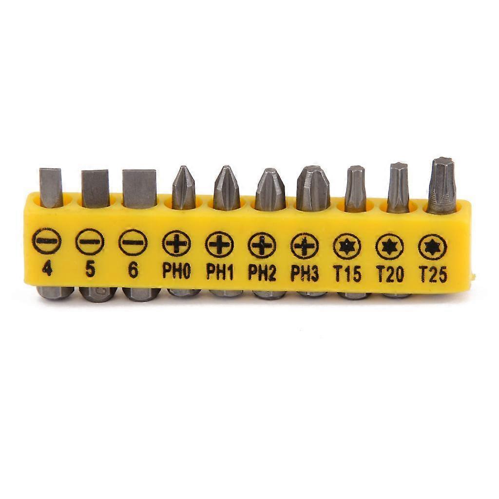 10 Pieces Flat Head Cross Bits for DC Powered Electric Screwdrivers