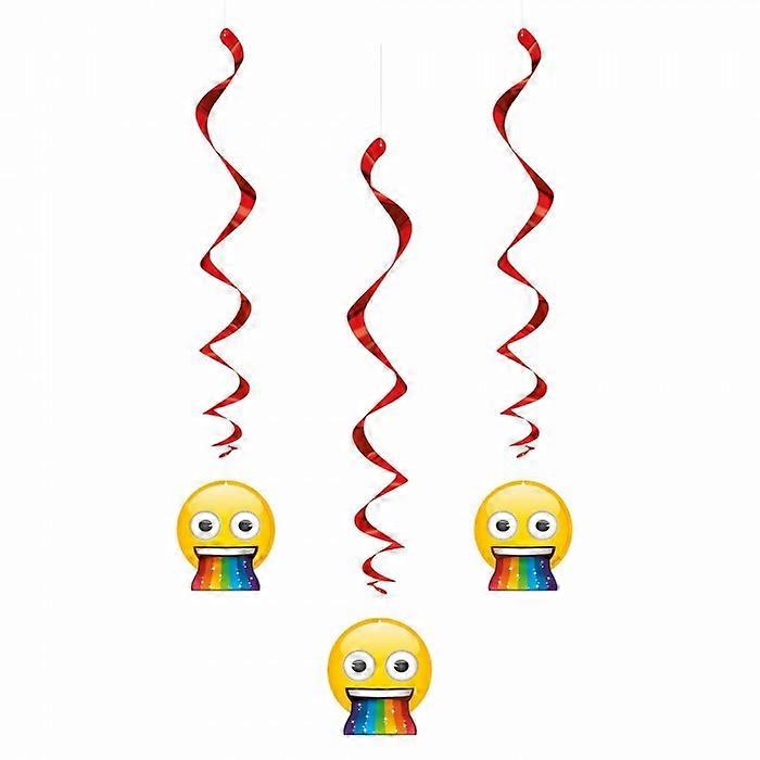 Unique Party Fun Emoji Hanging Decoration (Pack Of 3)