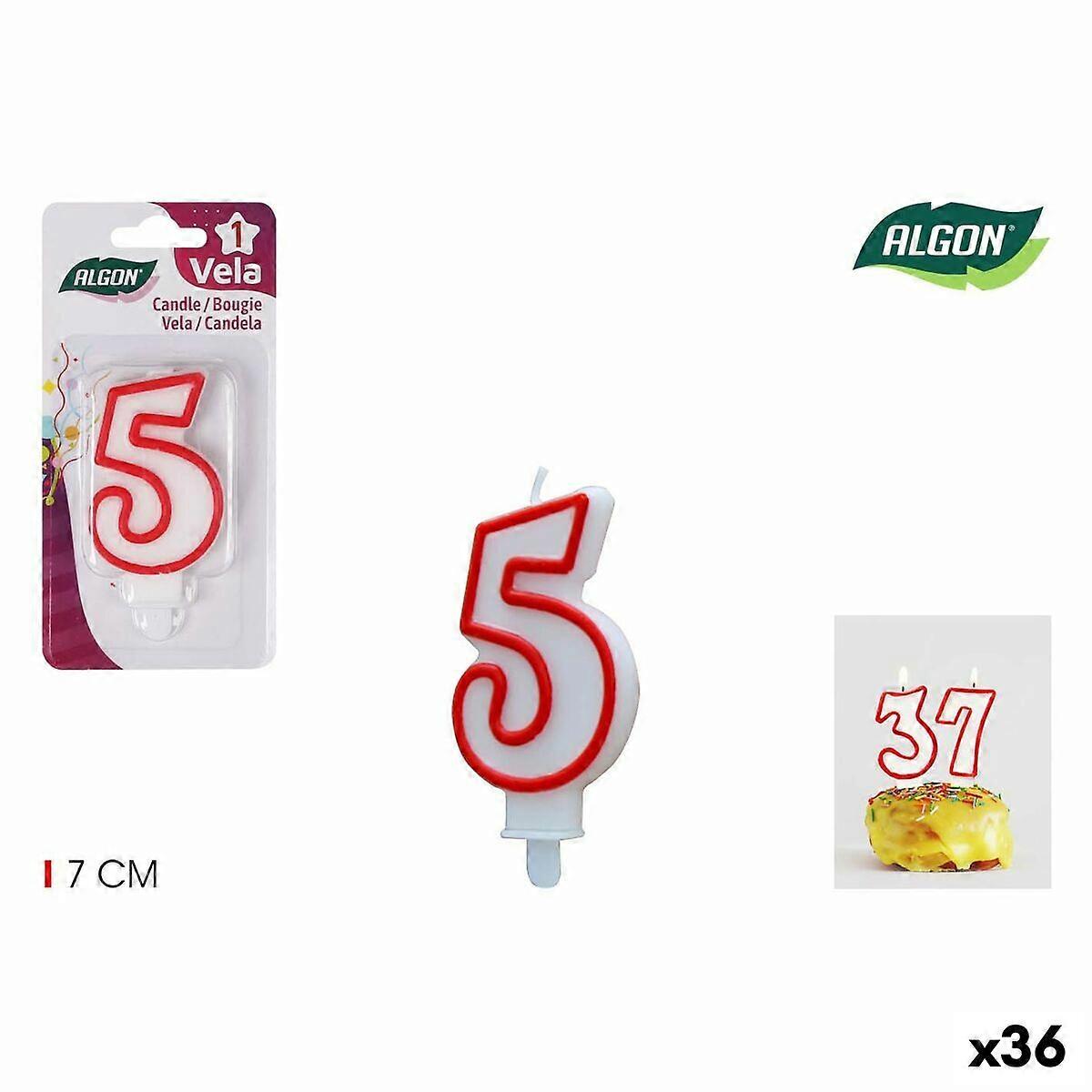 Candle Set Algon Red (36 Units)