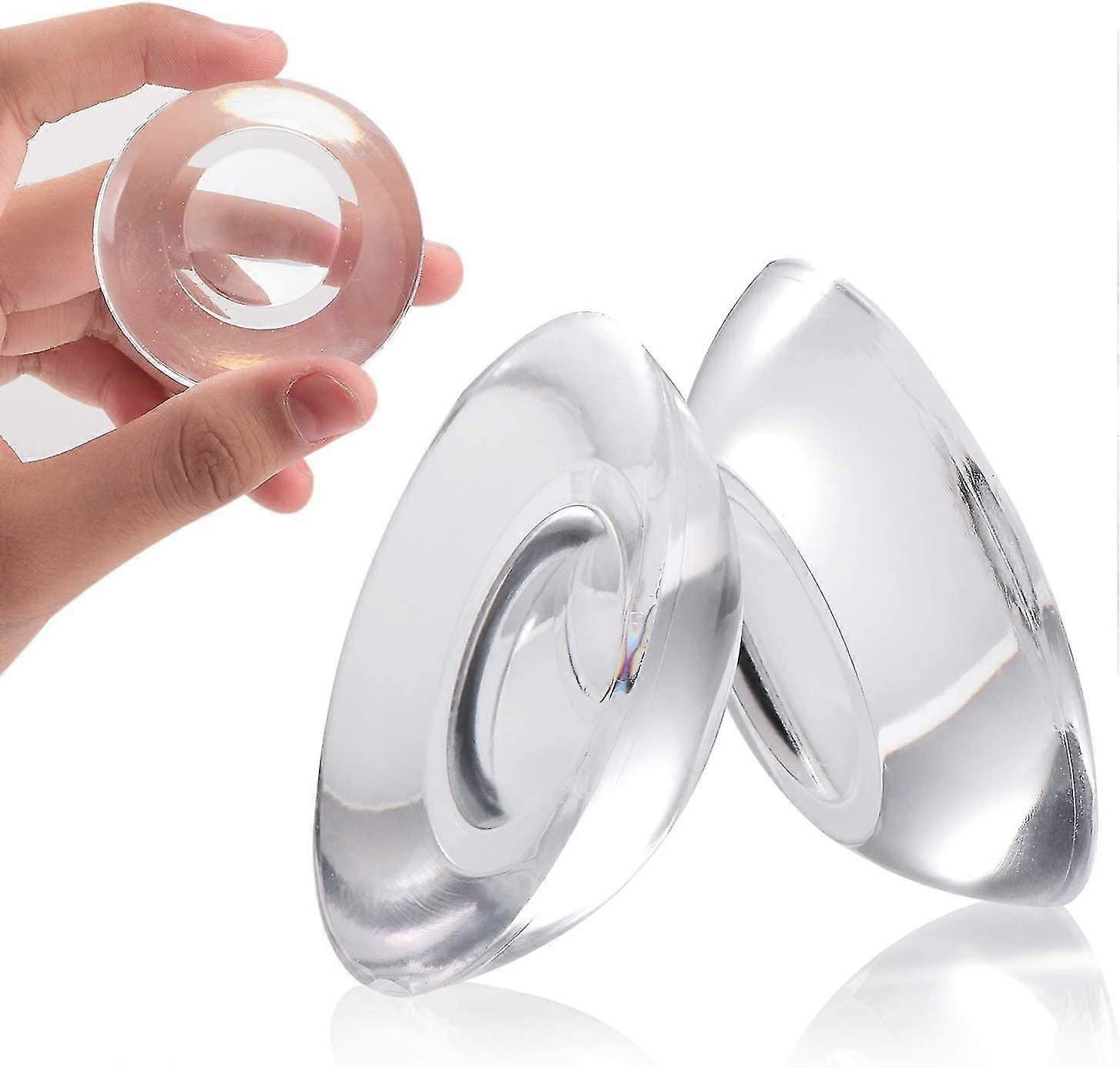 9 Pcs Silicone Door Bumper Wall Protector , Self Adhesive Clear Door Stoper Knob Pads, Soft Reusable Rubber Wall Protectors Shield For Preventing Dama