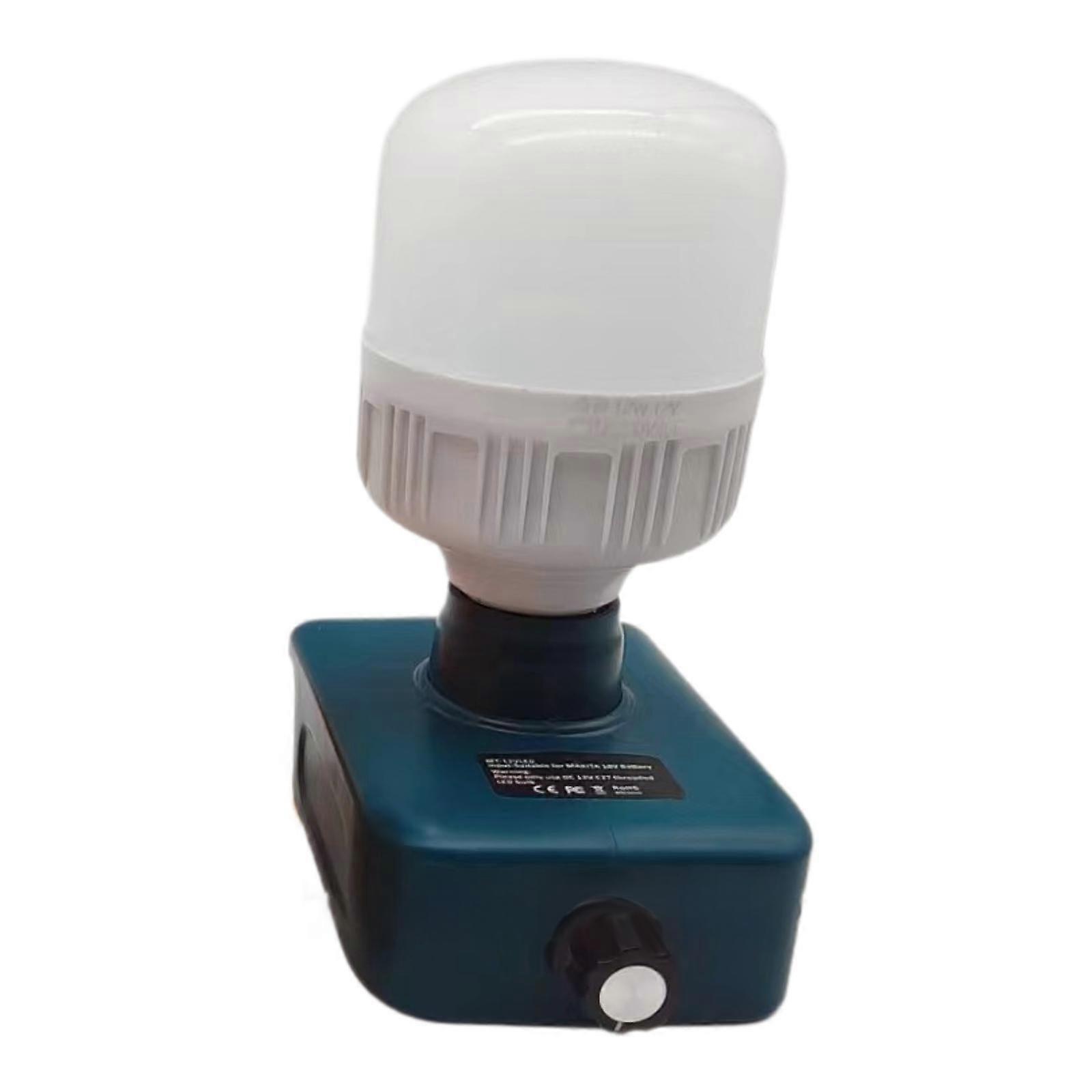 Work Light with E27 LED Bulb Flashlight Dimming Camping Light Emergency Light