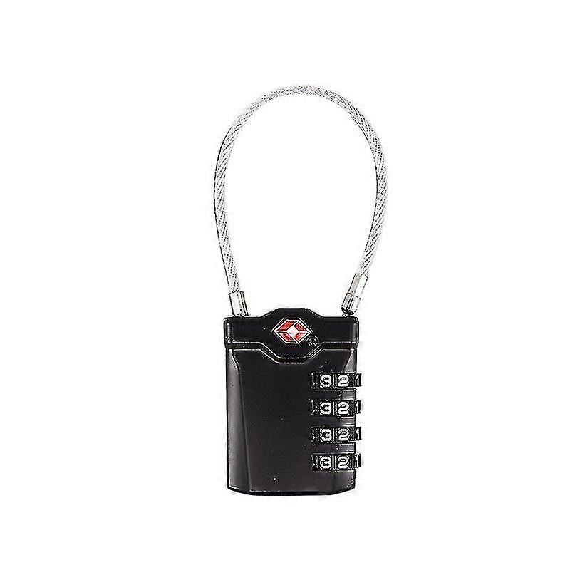Suitcase Padlocks, Tsa Approved Luggage Locks WithIndicator, Flexible Cable, 4 Digit Combination Padlock For Gym Locker Shibaod