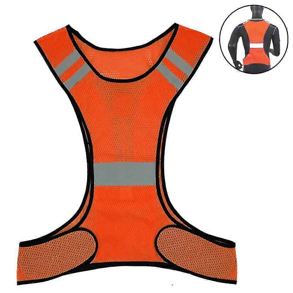 1 Pcs Reflective Night Running Vest With Adjustable Strap Breathable Holes, Ultrathin Lightweight Safety Vest With 360 High Visibility For Running