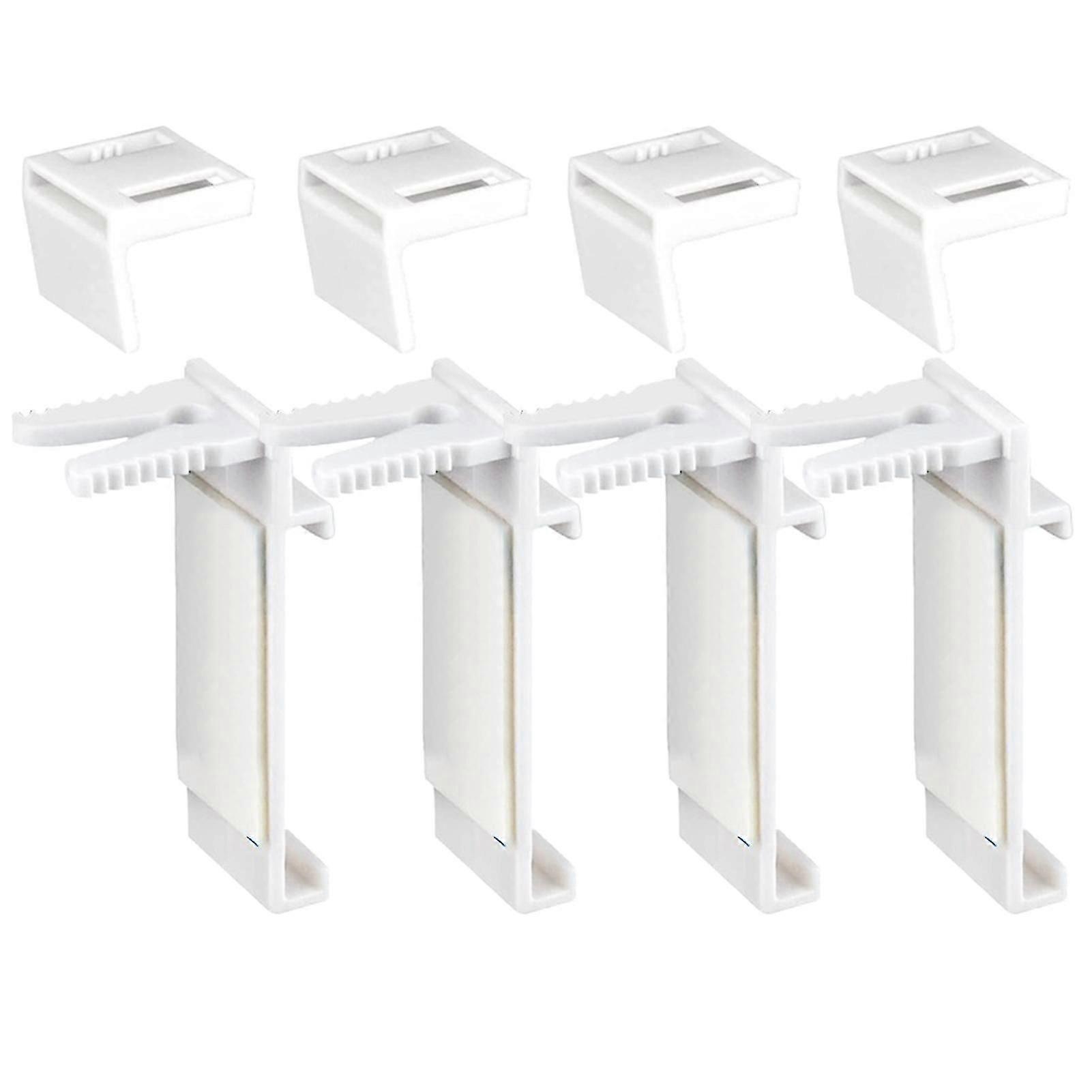 4 Set PVC Clamp Holder Good Adhesion Without Drilling For Roller Blind Sturdy
