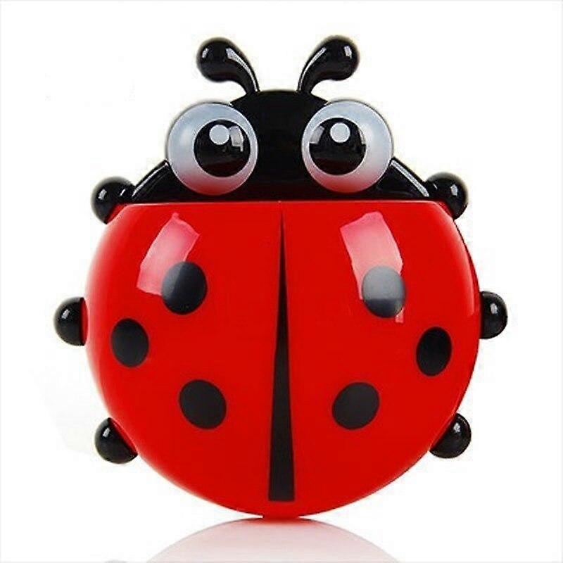 1Pc Ladybug Animal Insect Toothbrush Holder Bathroom Cartoon Toothbrush Toothpaste Wall Suction Holder Rack Container Organizer