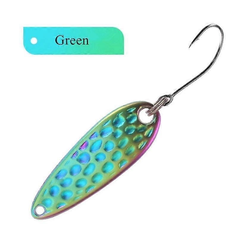 Meteorite Crater Long Distance 3.5g Metal VIB Spoon Fishing Lure for Carp Perch, Single Hook Trout Lures