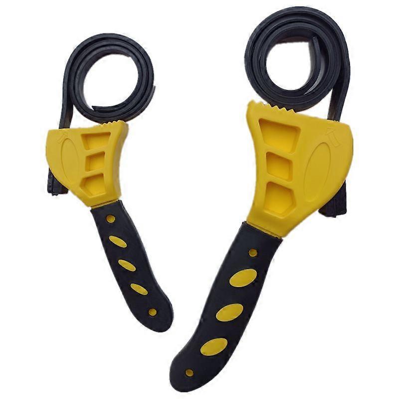 Set of 2 rubber strap wrenches
