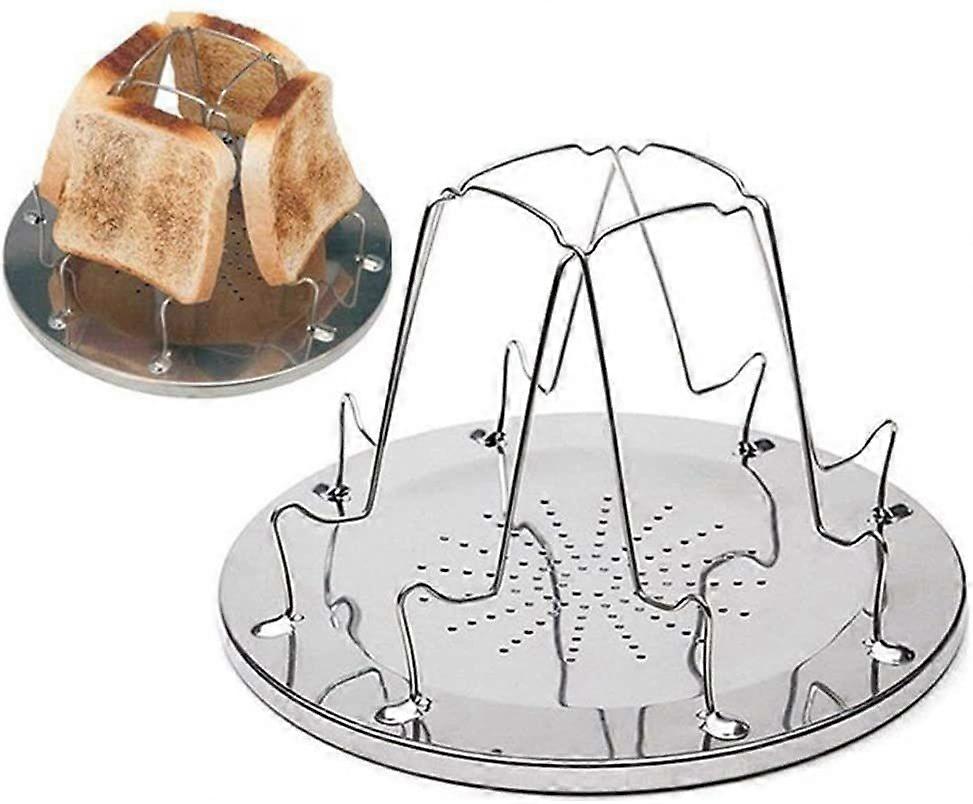 4-Slice Camping Toaster with Foldable Stand & Porous Tray