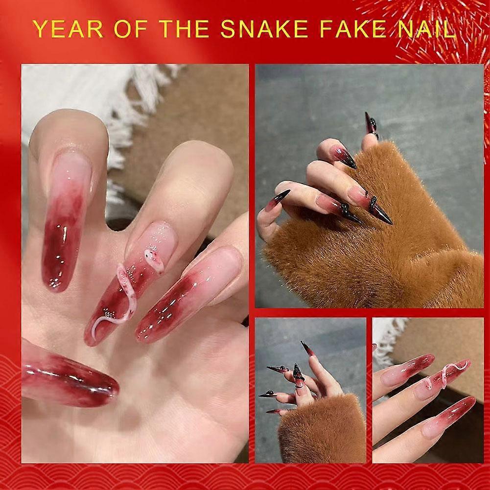 Conjunto de Unhas Falsas Ano da Cobra