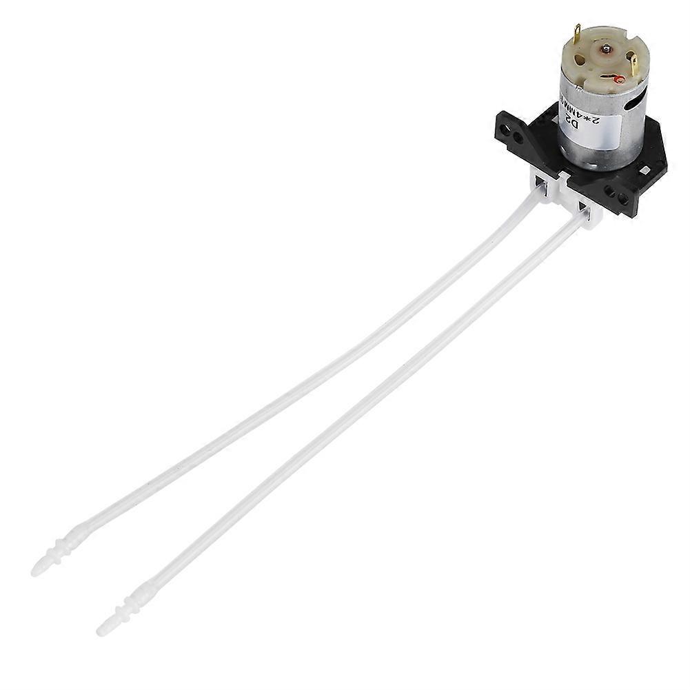 DC12V Micro Mini Pump with L-Shaped Mounting Plate, Low Noise, White Color, Ideal for Laboratory Use