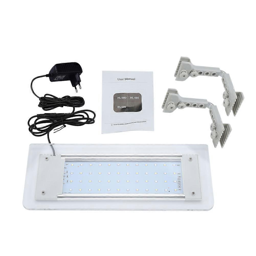 Adjustable RGBW Switch Aquarium LED Light 48 Bulbs Water Tank Illumination Green Color 24W Energy Efficient Lamp