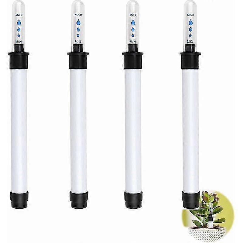 Optimized Title: 4-in-1 Soil Moisture & Water Level Meter for Indoor Potted Plants, White