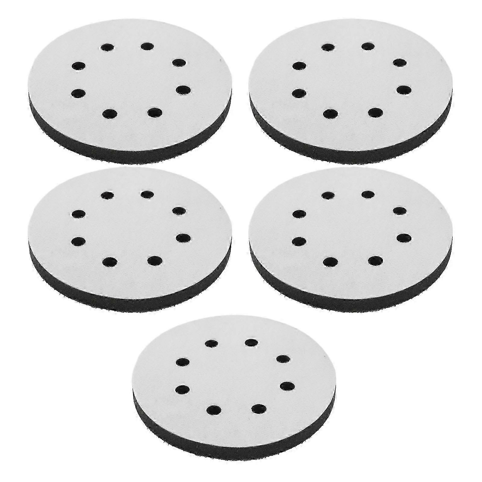 10pcs 5inch Soft Density Interface Pads Replacement Sanding Sponge Buffer Cushion Sander Buffer Pads 8 Hole