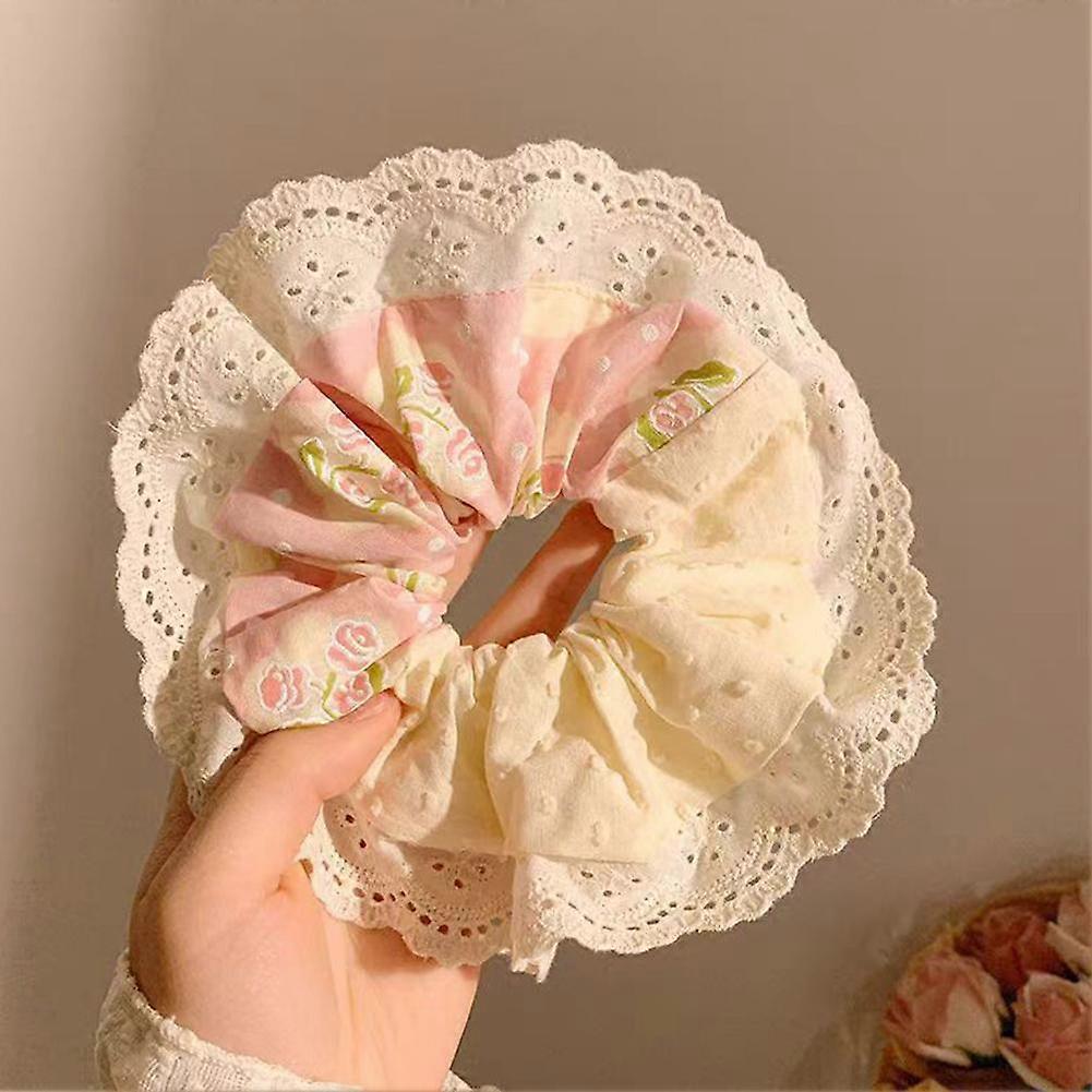 ponytail braid cotton lace sweet white suitable for women