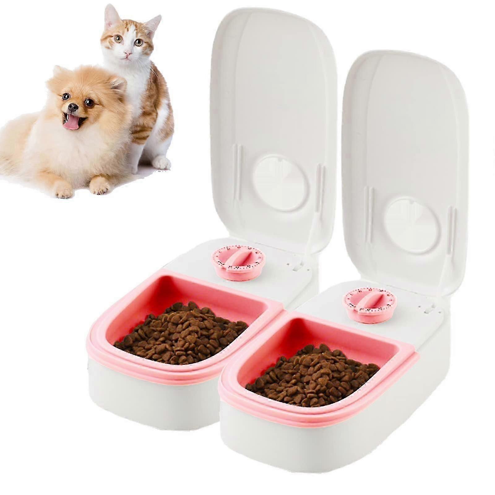 وحدة تغذية أوتوماتيكية للقطط ، موزع طعام لحيوانين أليفين ، موزع طعام جاف لتغذية الأليفة الذكية في الوقت المناسب ، للقطط الكبيرة الأليفة المتعددة - GSL