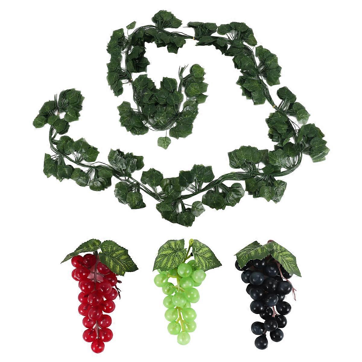 12 Strands Artificial Fake Grape Vines Ivy Leaves