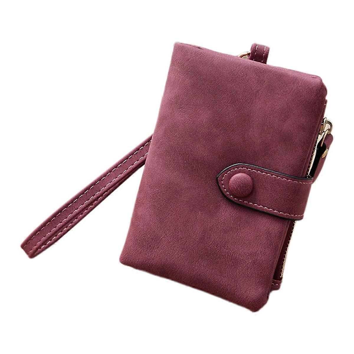 Wallet Leather Wallet Coin Purse Card Holder Red