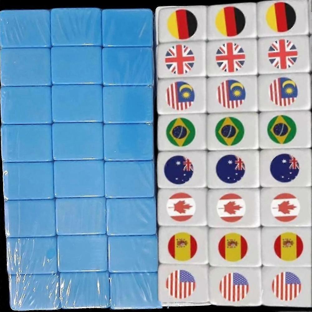 Patterned Mahjong Tiles National Flag Mahjong 24mm48 Sheets 30mm64 Sheets