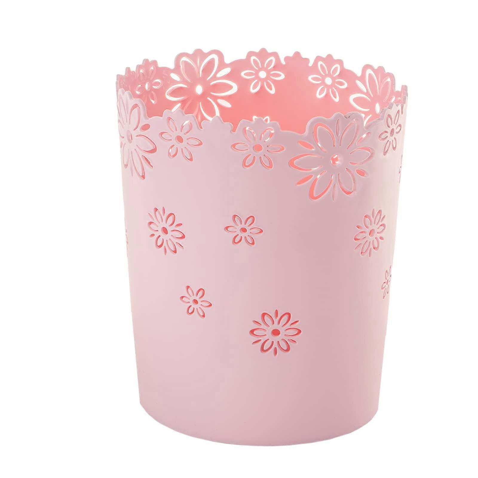 Cute Pink Bathroom Trash Can - Large Size, Creative Design, Durable Material, Stylish Home Décor