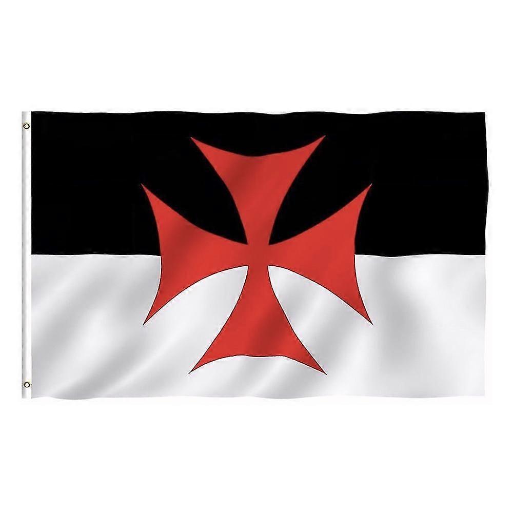 Custom Printed Masonic Knight Templar Flag 150x90cm 3x5 Ft 100d Polyester with Brass Grommets