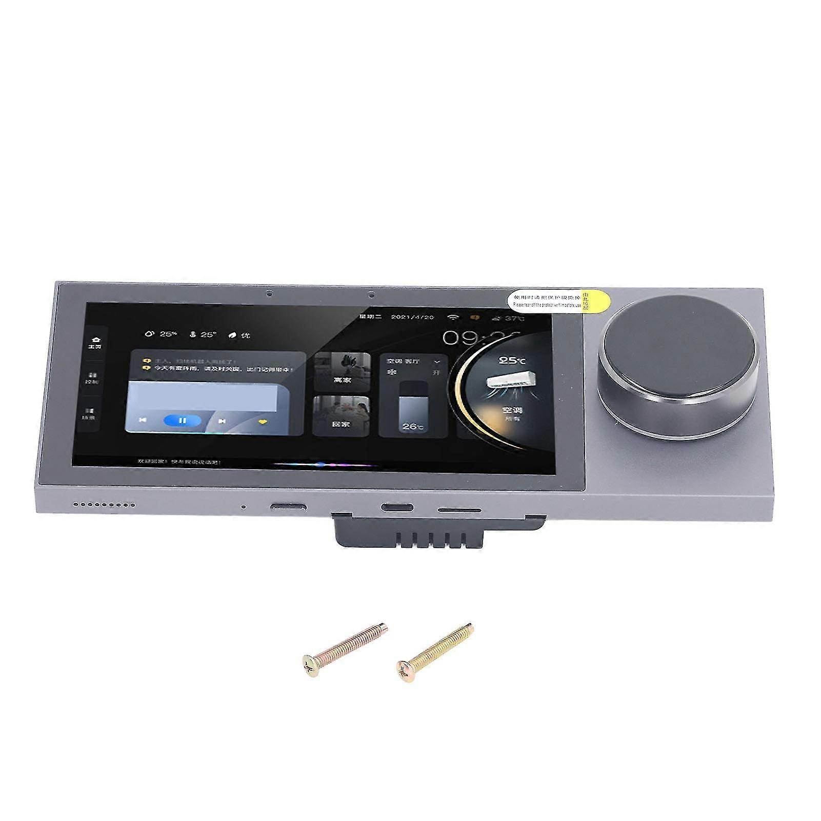 2024 6 Inch Smart Home Control Panel Rotary Knob Voice Control for Tuya Smart Home System Touch Screen Gateway Controller 100V?240V