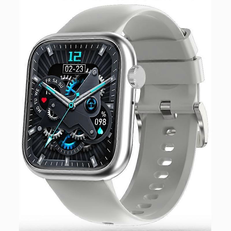 Smartwatch with Bluetooth Calling, Sports Tracking, Heart Rate and Blood Oxygen Monitoring, Sleep Tracking, and Notification Alerts(Silver)