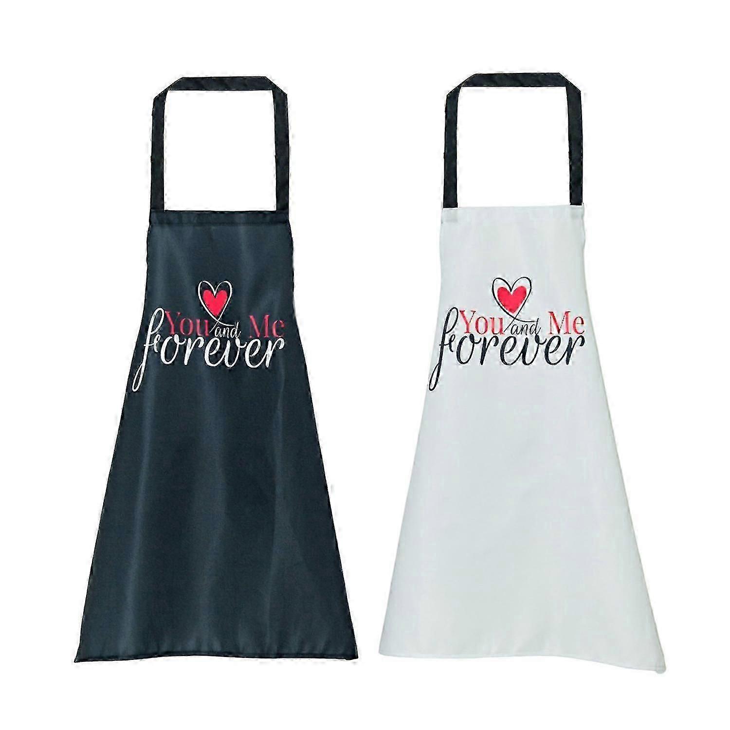 2Pcs Apron Durable Stylish Stain-resistant Mr And Mrs Couple Apron Set for Couples Anniversary Weddi Edition a