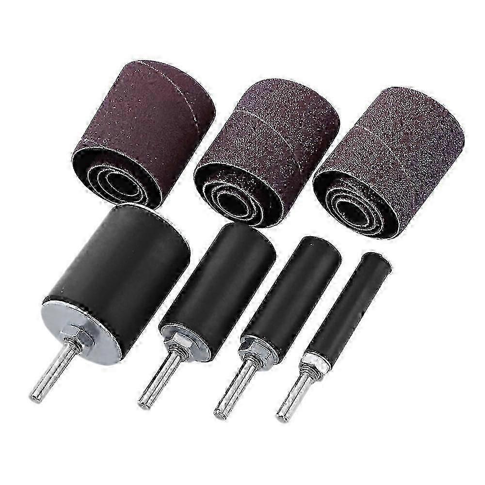 16 Pcs Drum Sanding Kit, Sanding Drum For Electric Drill Press Drum Attachment With Spindle Sleeves Banmo Edition a