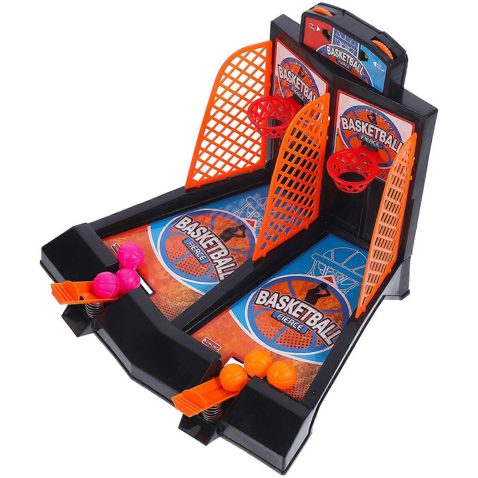 1PC Finger Bounce Basketball Educational Toy Press Trigger Basketball Parent-child Toy Interactive Prop