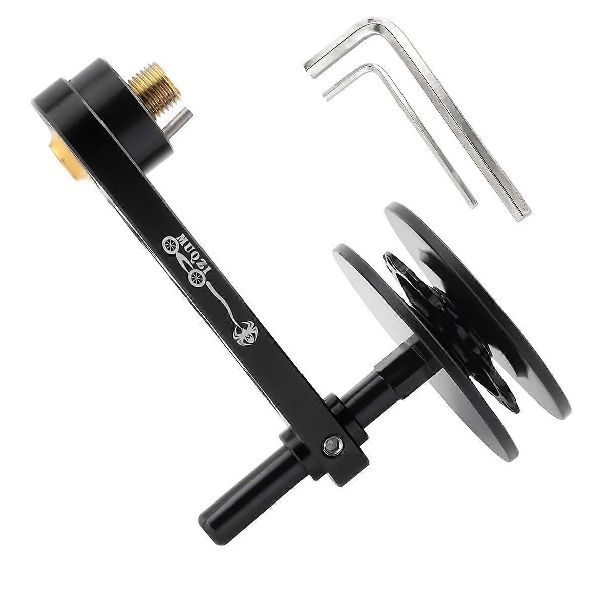 Muqzi Single Speed Bicycle Chain Tensioner, Adjustable MTB Chain Tensioner for Road Bikes, Black Design