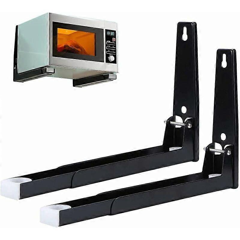 Microwave oven rack, wall bracket (black set (iron))