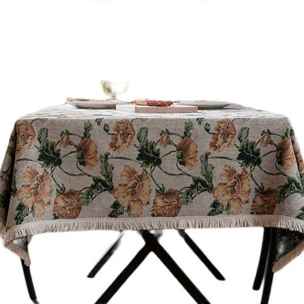 Tablecloth,Printed Tablecloth, Rectangle Wrinkle Free Washable Table Cloth, Durable BlendedTable Cover for Kitchen Dining Picnic Parties(55inches)