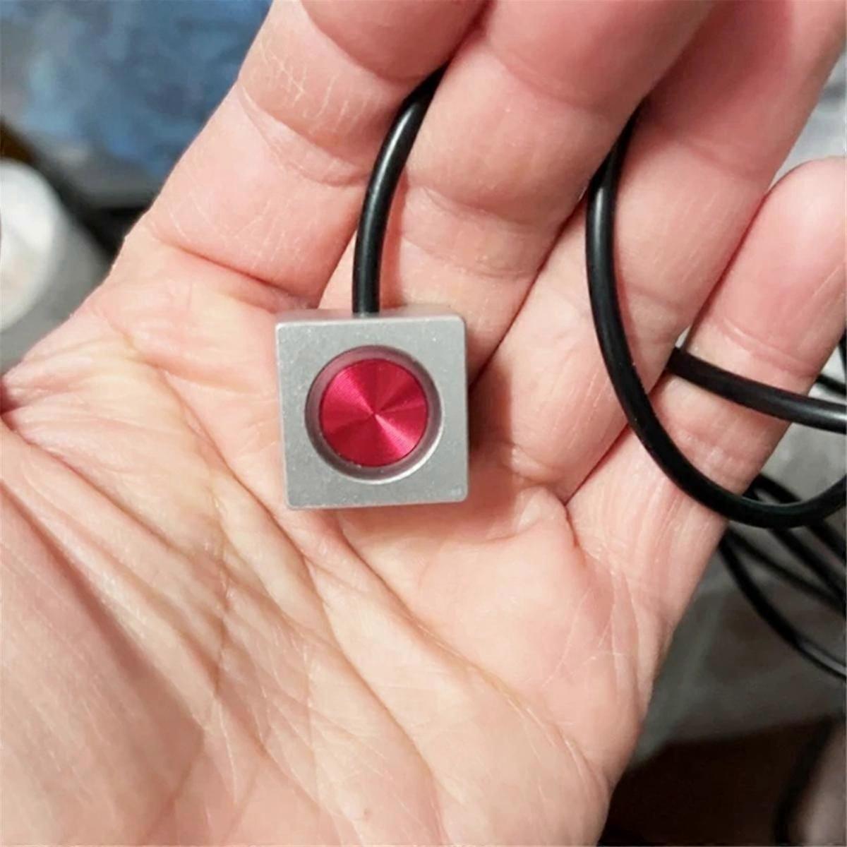 Computer Desktop Switch PC Motherboard External Start Power On/Off Button Extension Cable for DIY Button Red