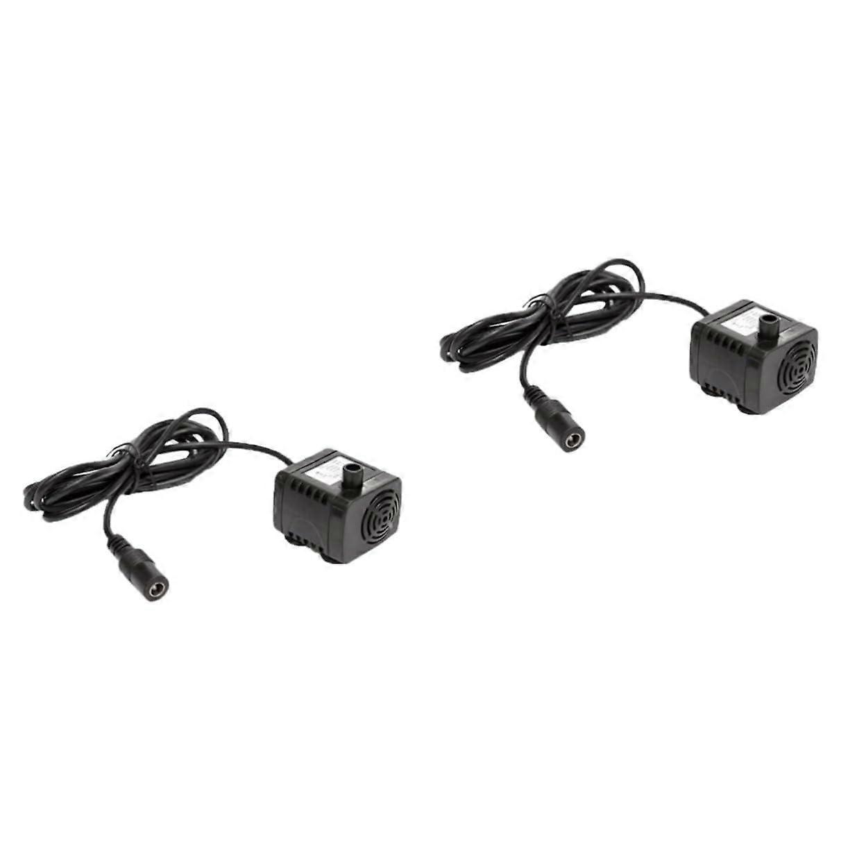 2pcs Brushless Water Pump for Aquariums, Black Plastic Submersible Fish Tank Pump, Quiet and Efficient, Compact Design