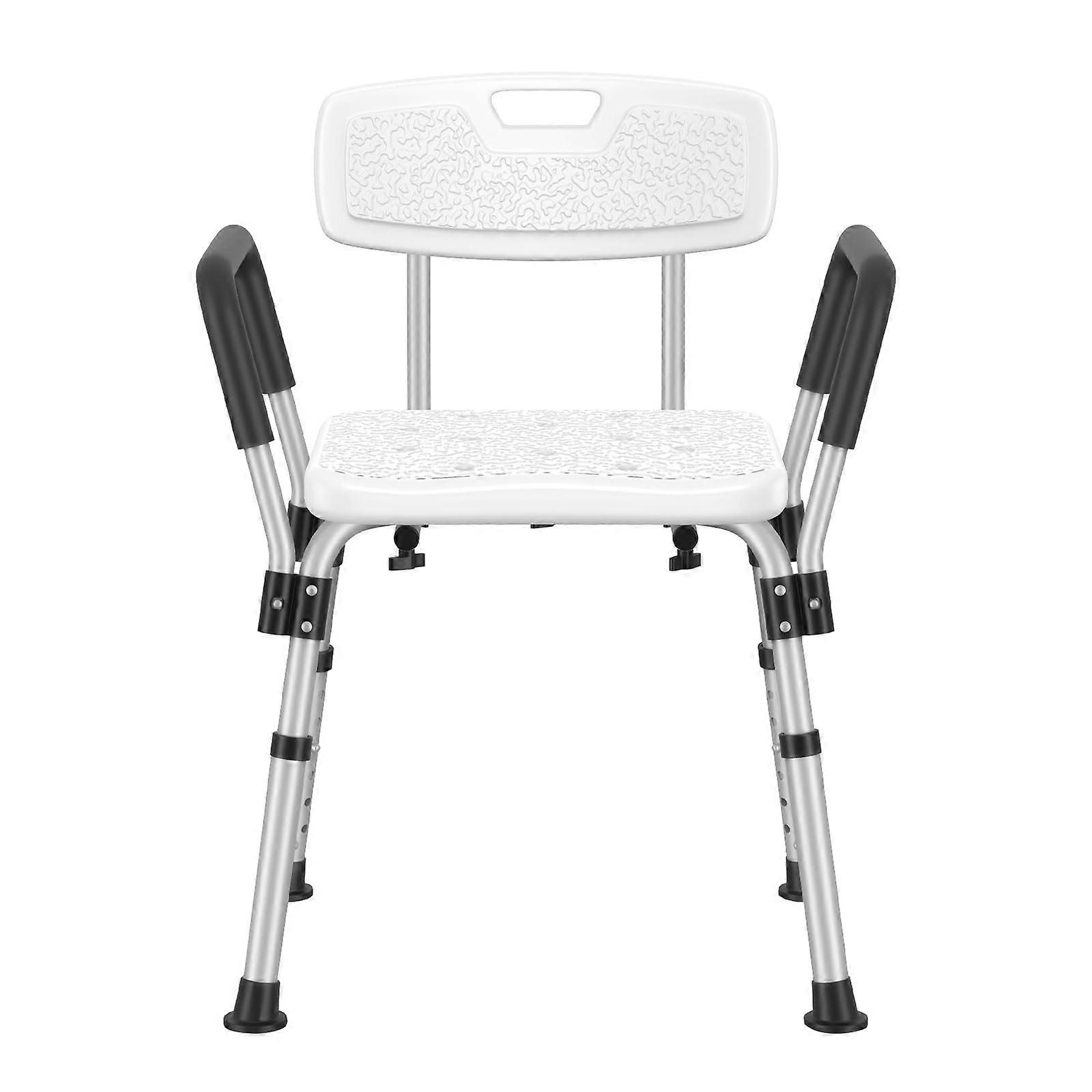 Shower Chair Inside Shower With Arms And Back, 500 Lb Cap., Adjustable Non-Slip Bath Bench Tool-Free FSA/HSA Eligible
