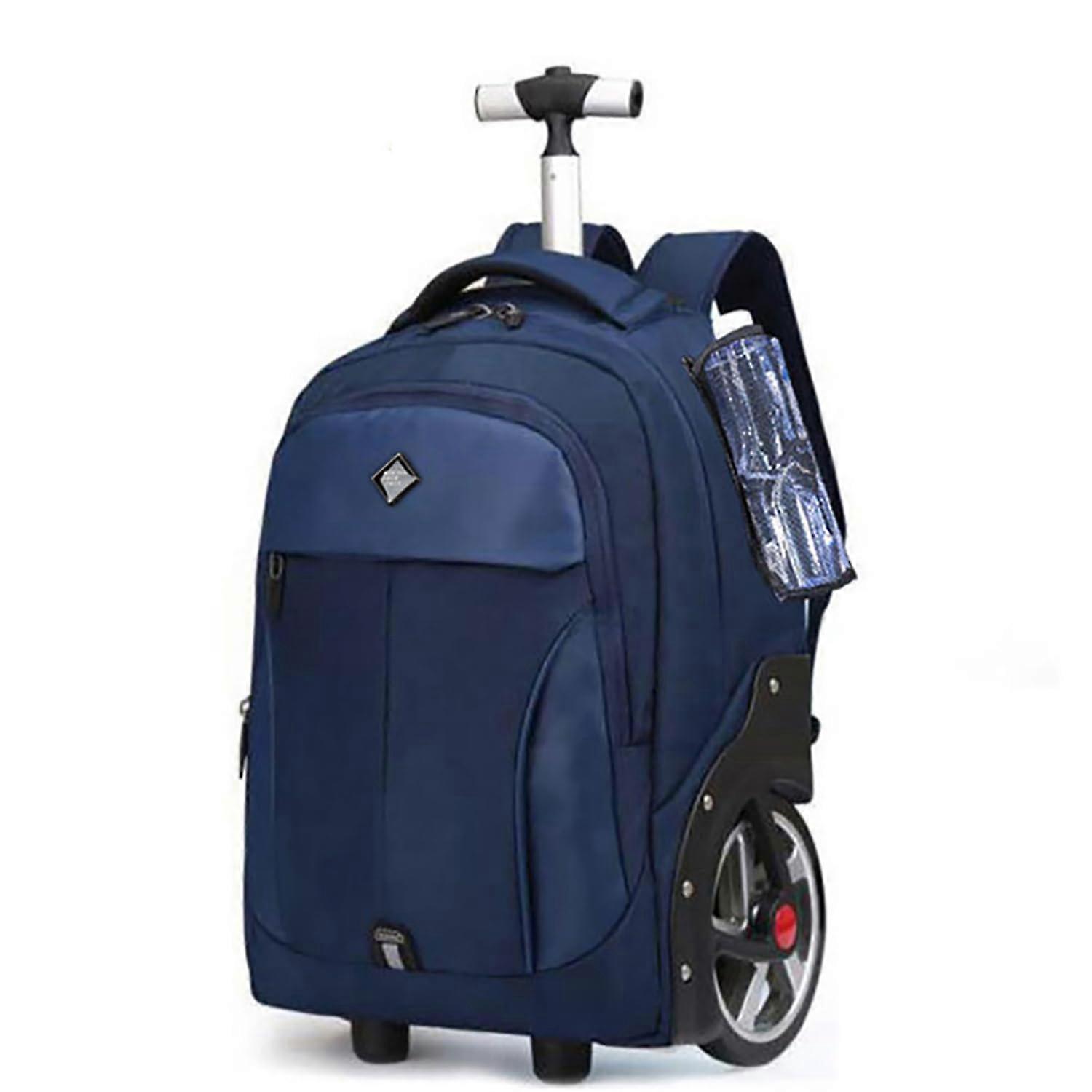 22 Inch Rolling Backpack with Wheels, Business Travel Laptop Backpack for Adults, Commuter Bag for Men and Women (Blue) 22 Inch Rolling Backpack with Wheels, Business Travel Laptop Backpack for Adults, Commuter Bag for Men and Women (Blue)