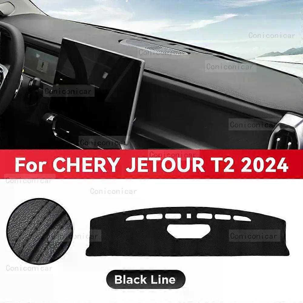 Dashboard Cover Mat Protective Pad For CHERY JETOUR T2 2024 Car Accessories Dash Board Sunshade Anti-UV Carpet Dashmat