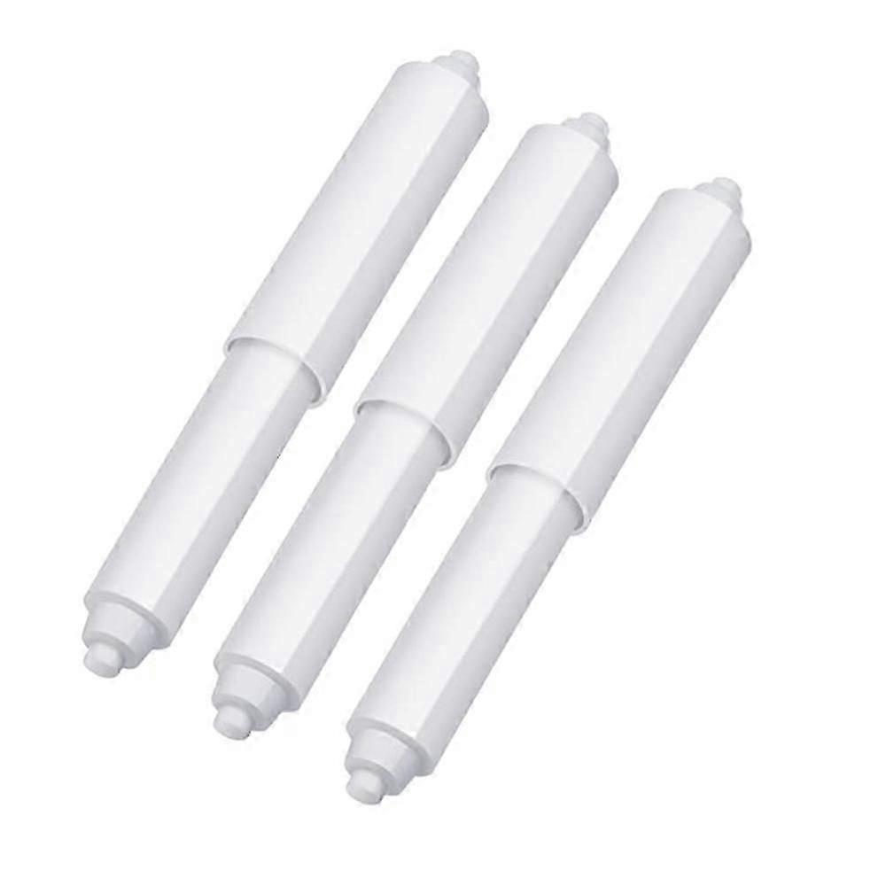 3 Pieces Toilet Paper Holder Roller Replacement Plastic Spring Loaded (White)