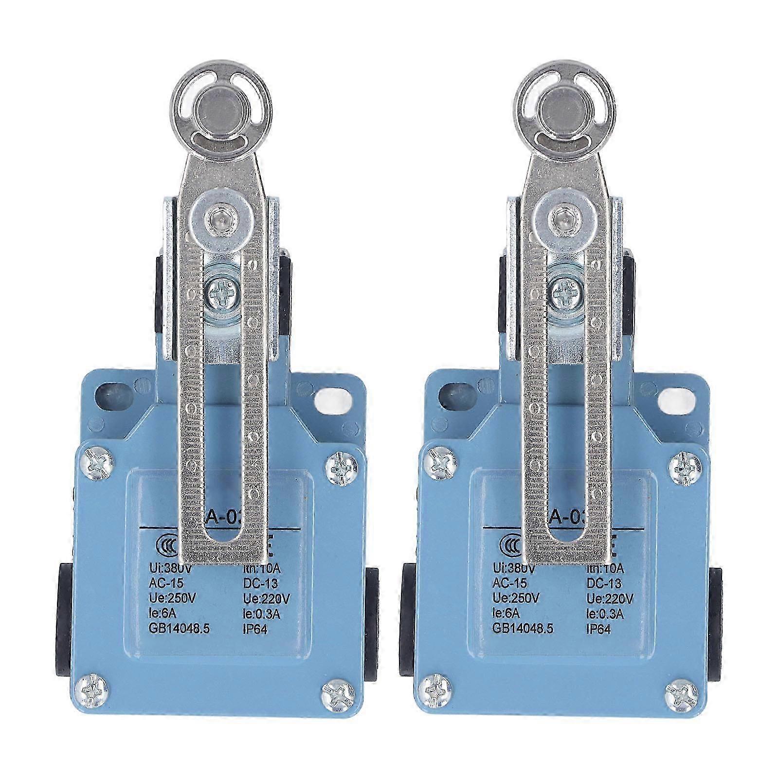 2 Stück momentaner Endschalter einstellbarer Rollen-Mikro-Endwegschalter für CNC-Fräse 3D-Drucker Plasmaschneider 250V 220V