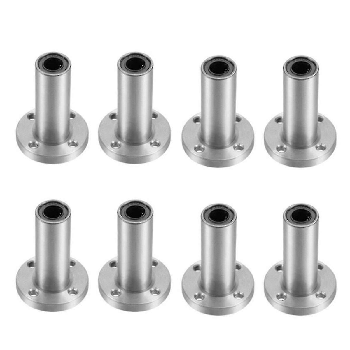 8PCS 8mm LMF8LUU Long Type Round Flange Coupling Linear Motion Bearing, Slide