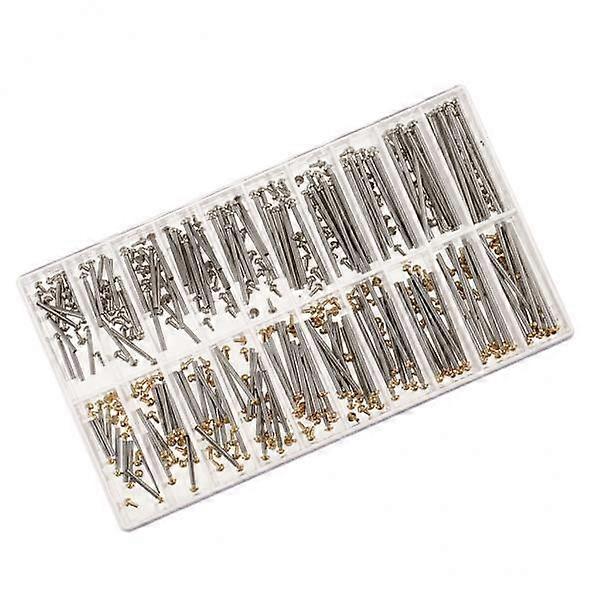 12x Stainless Band Screw Bars Strap Pins for Watchmaker Tools, Mixed Sizes