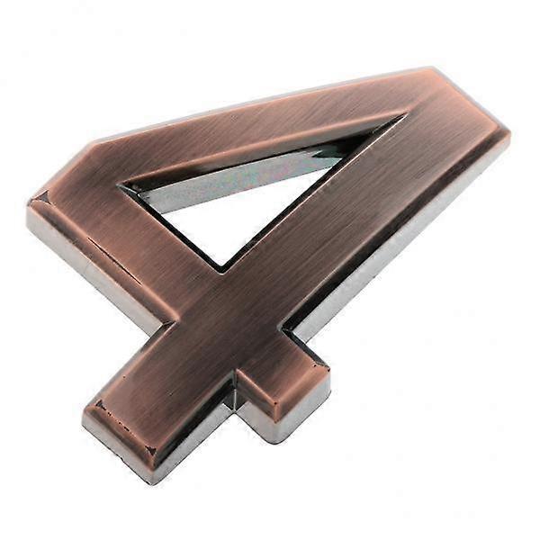 2-7pack Copper Plastic Self-Adhesive Door Number Sign Sticky Numeric Digit