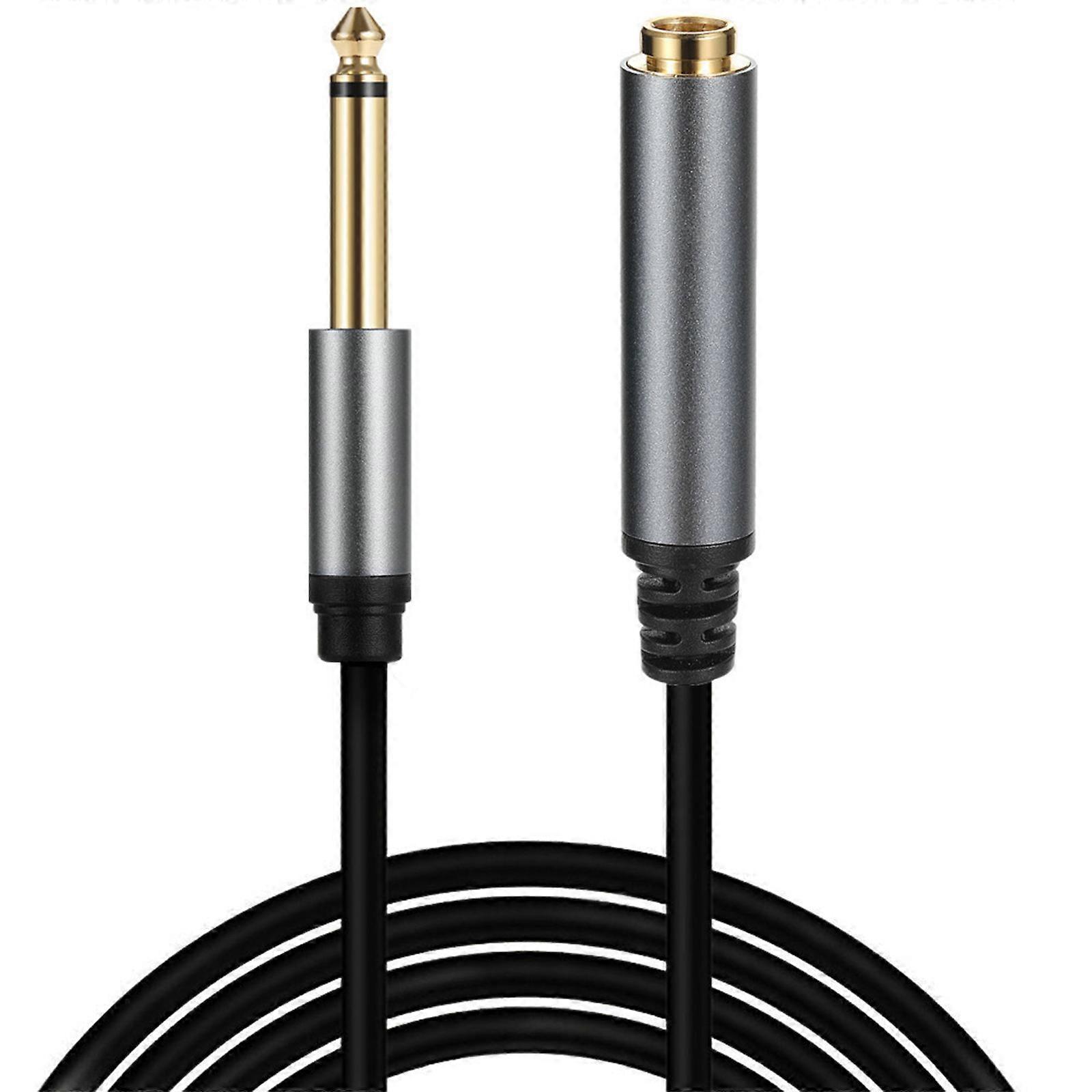 Reliable 1/4" Male to Female Cord 6.35mm Versatile Male to Female Extension Cord Perfect for Amplifiers & Microphones